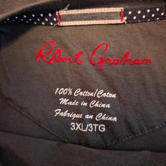 Robert Graham Dark Gray Skull Graphic Tee - Picture 6 of 7